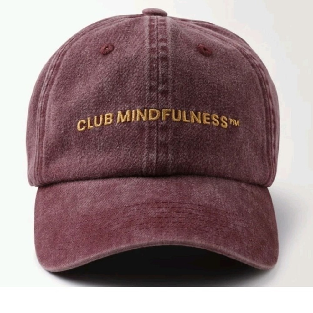 NEW Active After Coffee 'Club Mindfulness' Cap / Washed Burgundy / One Size